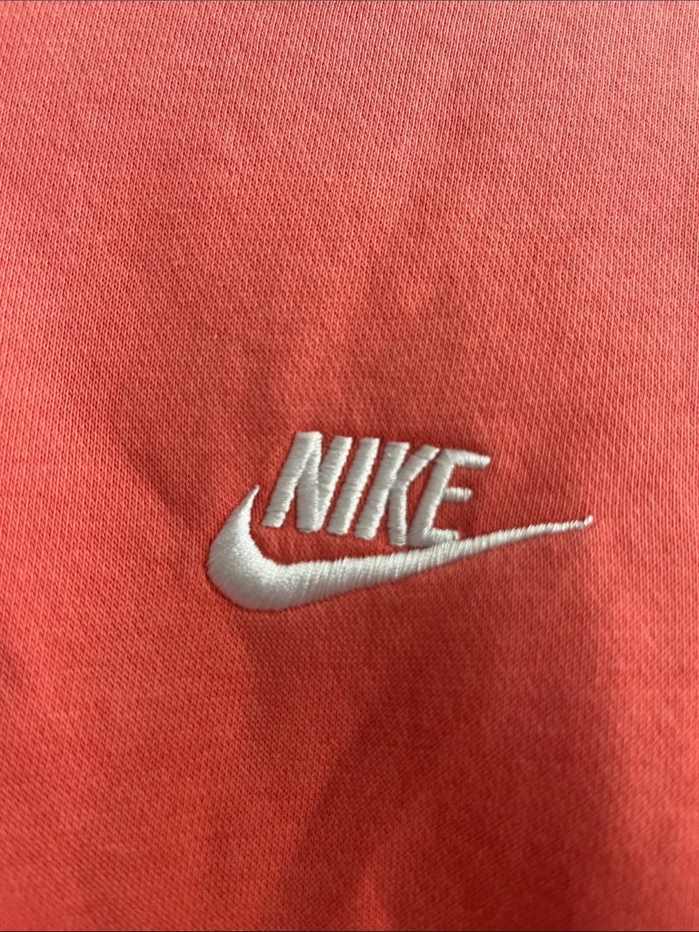 Nike Coral Pink Crewneck Sweatshirt with White Swoosh